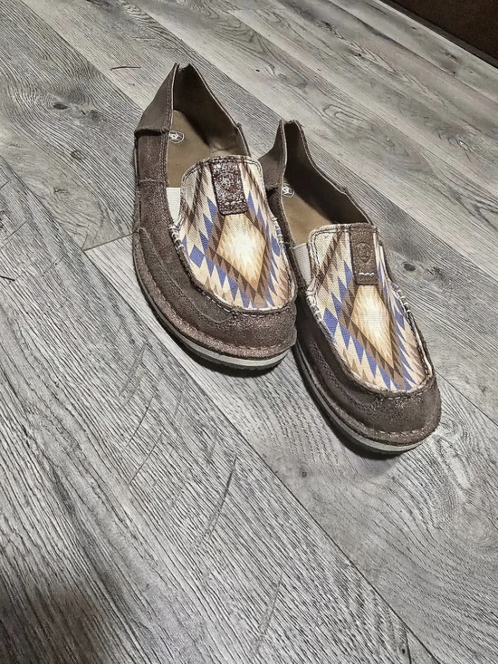 Ariat Cruiser Geometric Loafers Brown & Blue US 10B